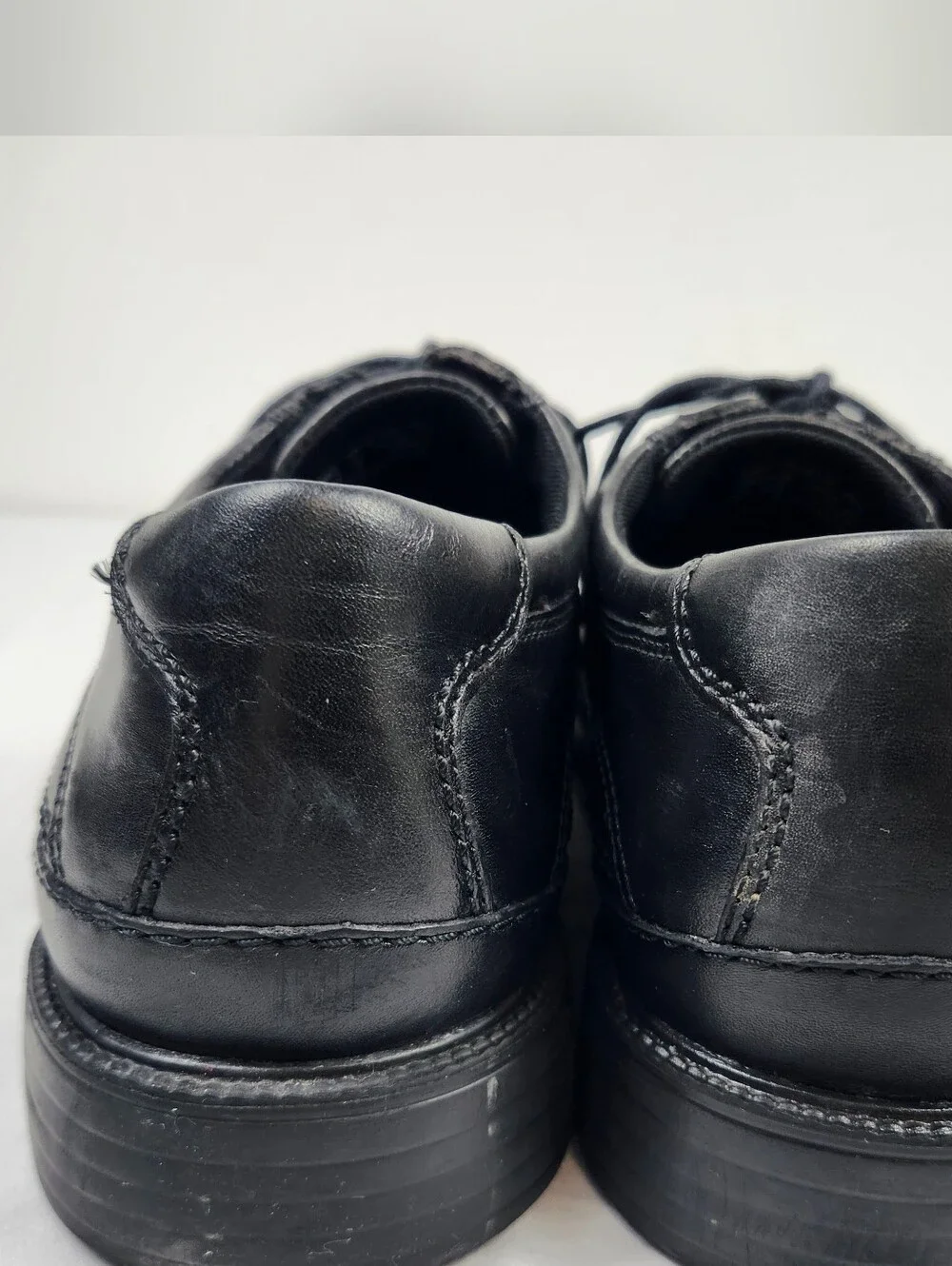 Clarks Mens 11 M Black Leather Lace-Up Derby Liteweight Shoes